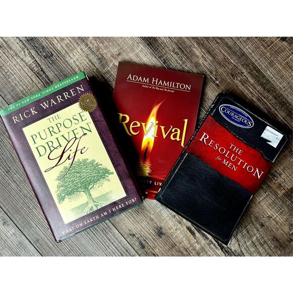Lot of 3 Spiritual, Religious God Books - The Purpose Driven Life, revival, the - Picture 1 of 8